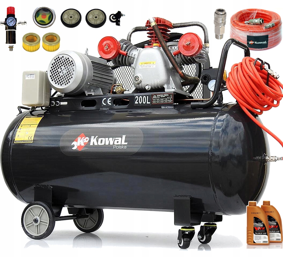 Olejový kompresor Kowal Polska k17 14 Bar 200 l 14 bar